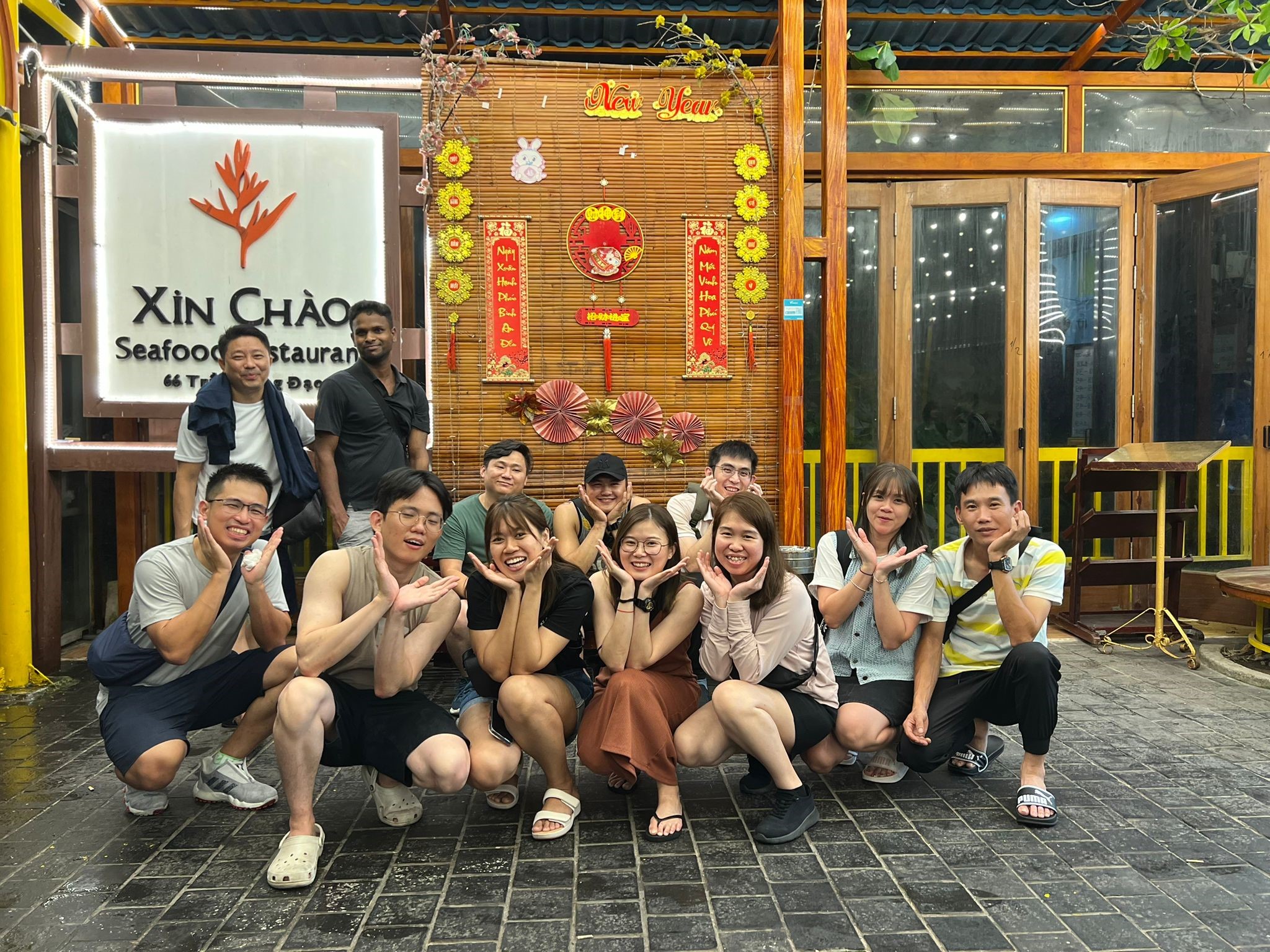 Green Zenergy Team Group photo at Phu Quoc Xin Chao Seafood Restaurant